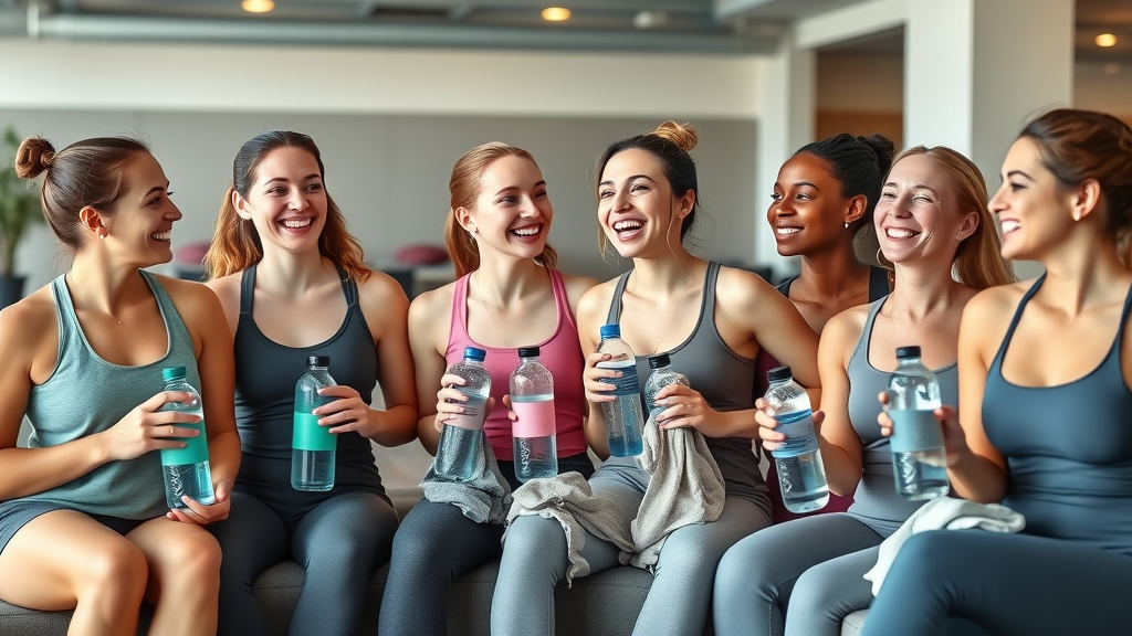 Women enjoying a judgment-free and supportive fitness environment after class