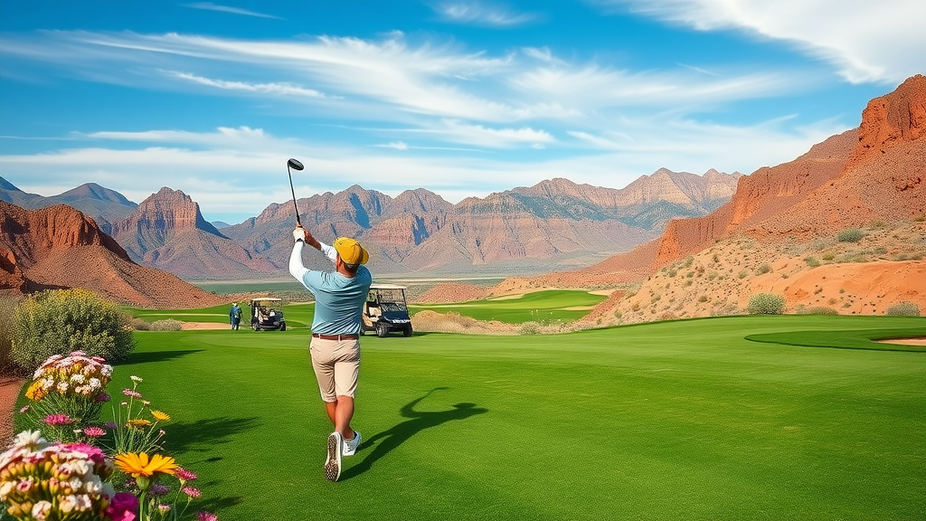 Golfing on premier high desert country club scenic Robert Trent Jones course