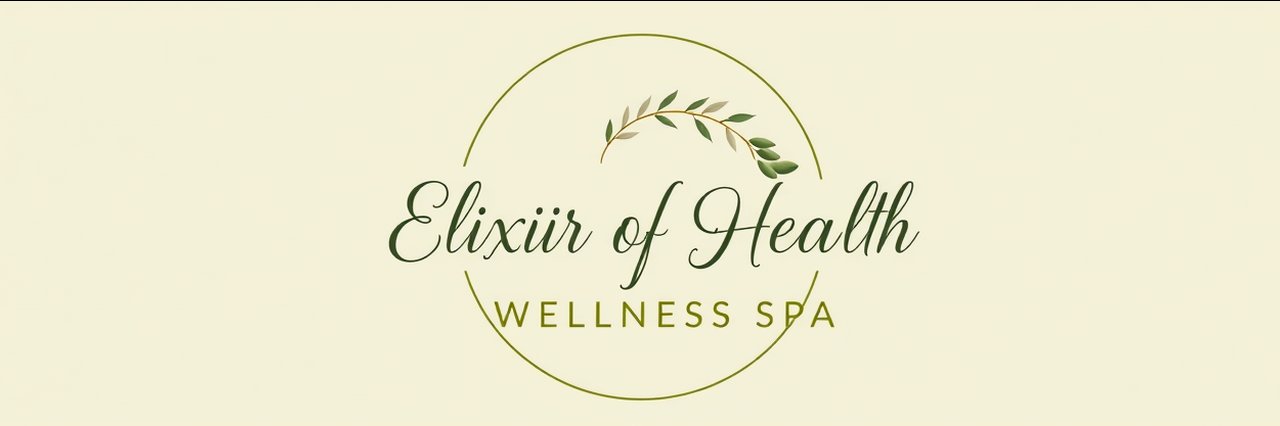 Modern circular wellness spa logo with calming olive branch for natural healing