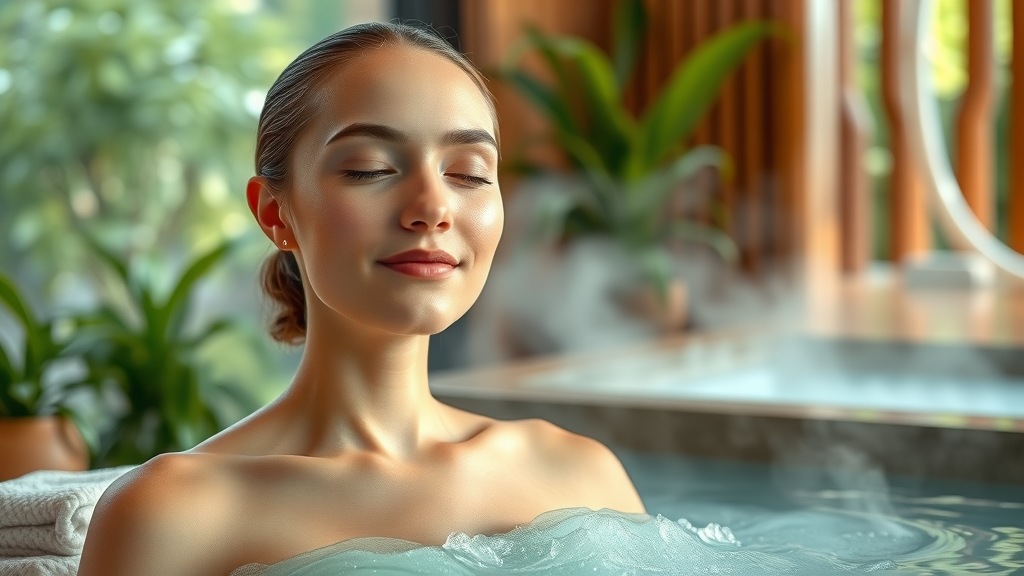 Thermotherapy expert insights: serene modern health spa with steam-based healing environment