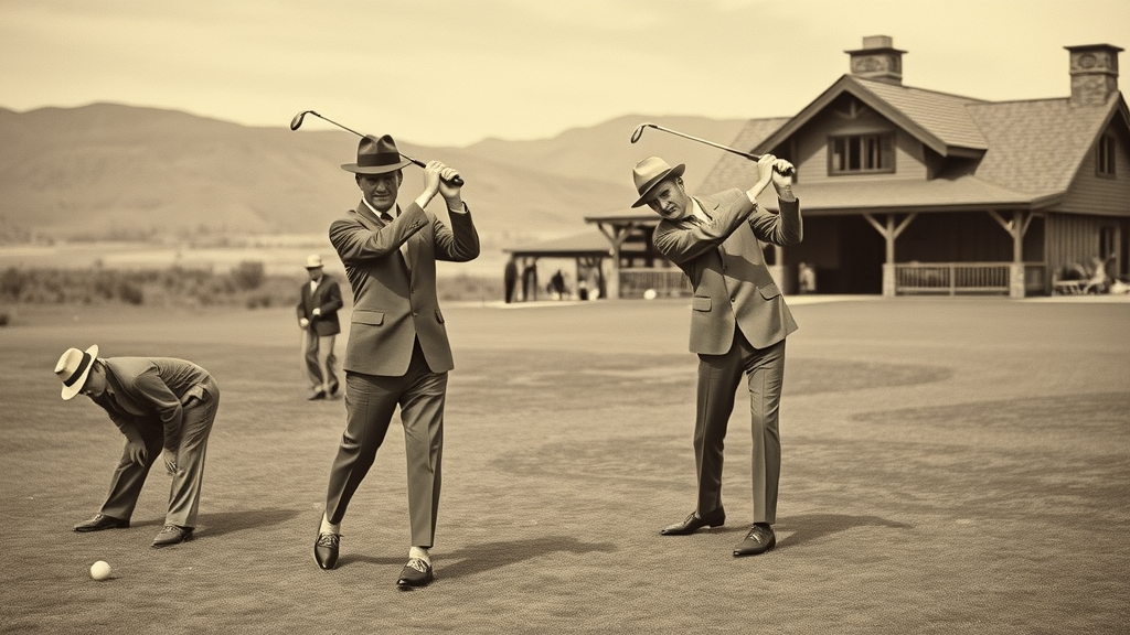 Apple Valley Golf Evolution - vintage 1940s golf photo showing early course and players