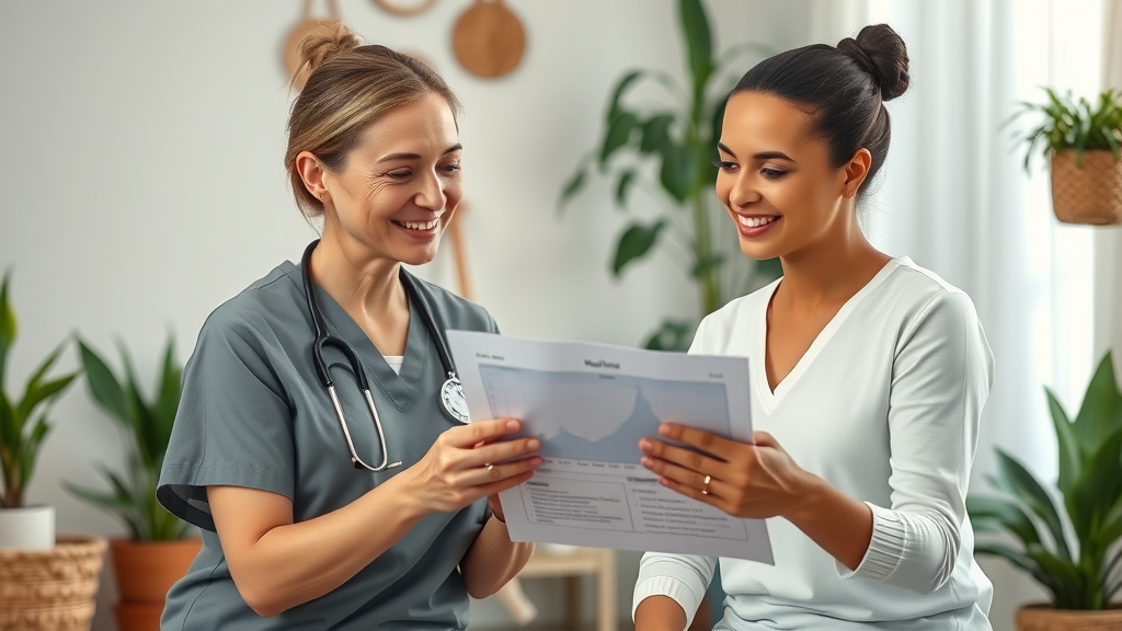 Massage therapist consulting with client to tailor massage therapy benefits