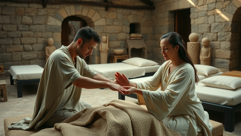 Ancient healing ritual showcasing the history and benefits of massage