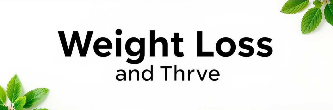 Holistic wellness weight loss thrive logo with clean modern design.