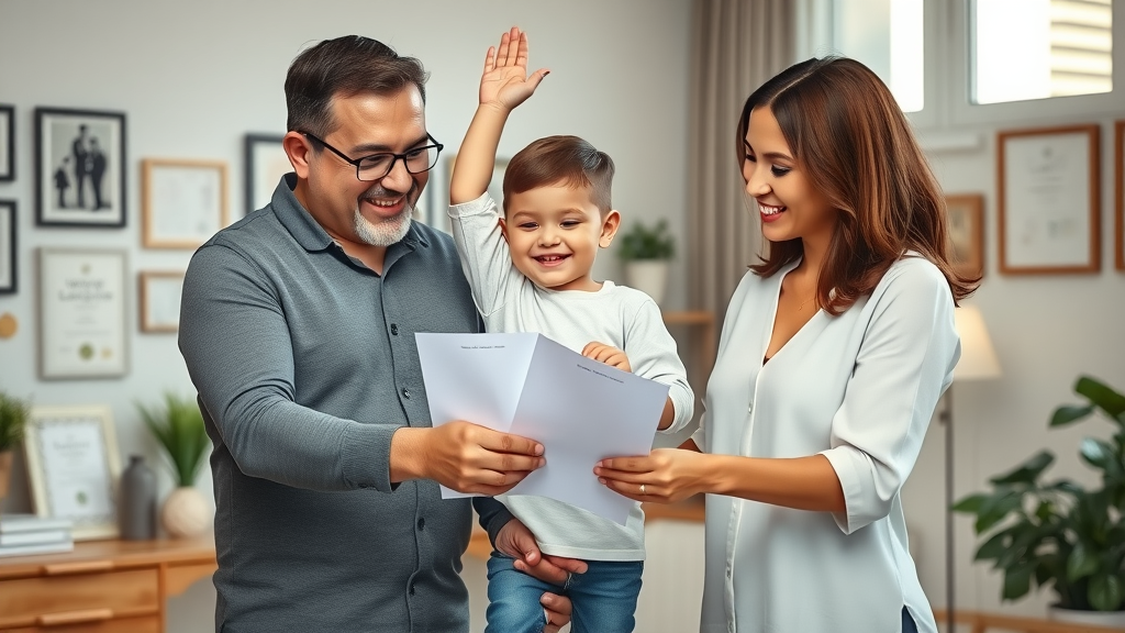 Family starting new beginnings with legal document support and guidance