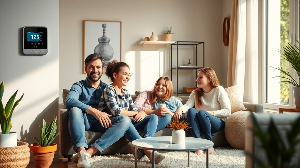 Family enjoys comfortable indoor temperature with Noris Heating and Air system