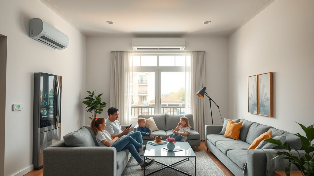 Family enjoying comfort from AI pro refrigeration HVAC in modern home