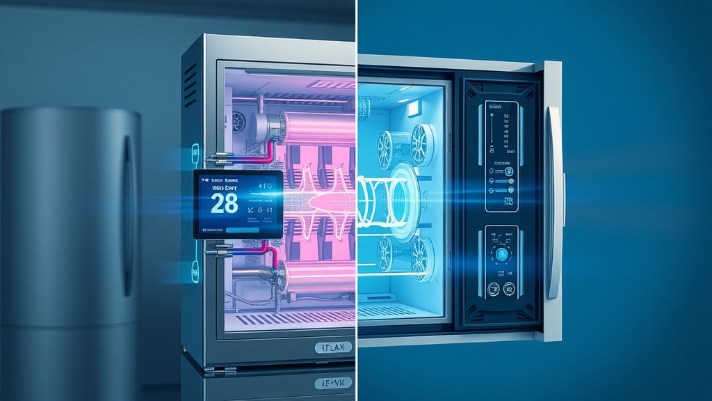 Smart AI pro refrigeration cross-section showing airflow and modern sensors